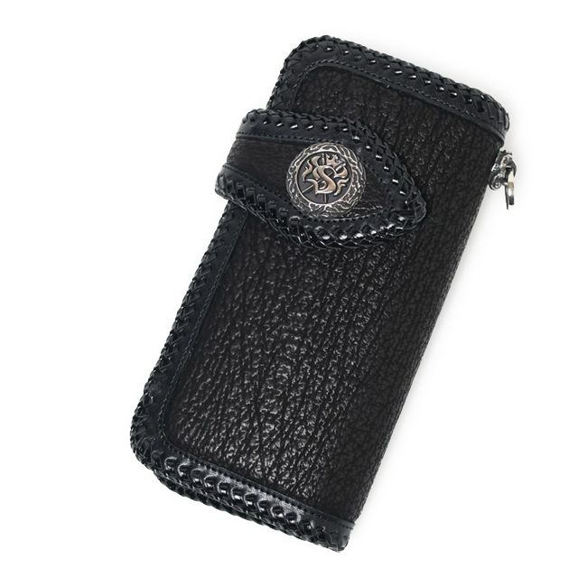 新しいコレクション エキゾチックレザー サメ革 シャークレザー ロング ...