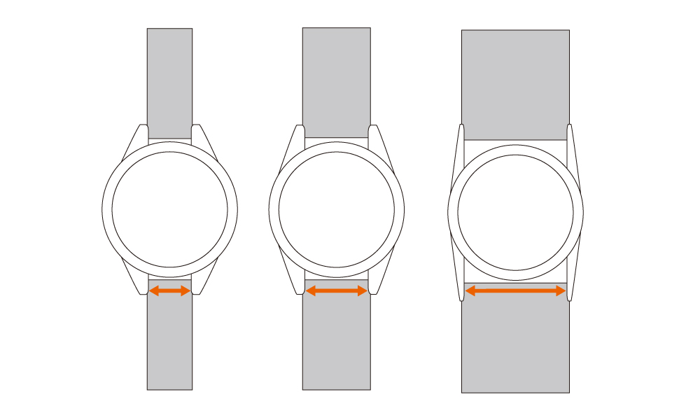 お使いの文字盤に合わせたサイズ変更,腕時計,ベルト,ストラップ,革,レザー,メンズ