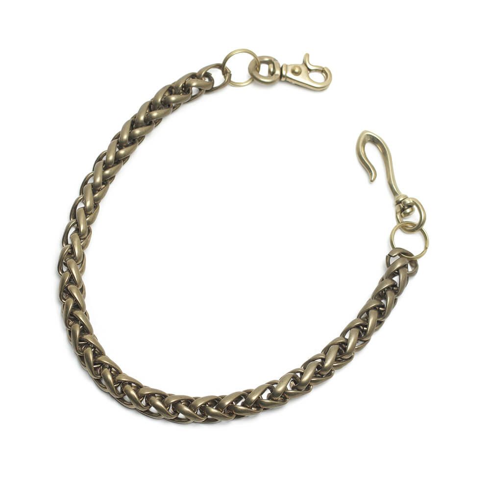 レザーブランドS'FACTORY ウォレット チェーン インフィニティー ゴールド ブラス（真鍮）アクセサリー