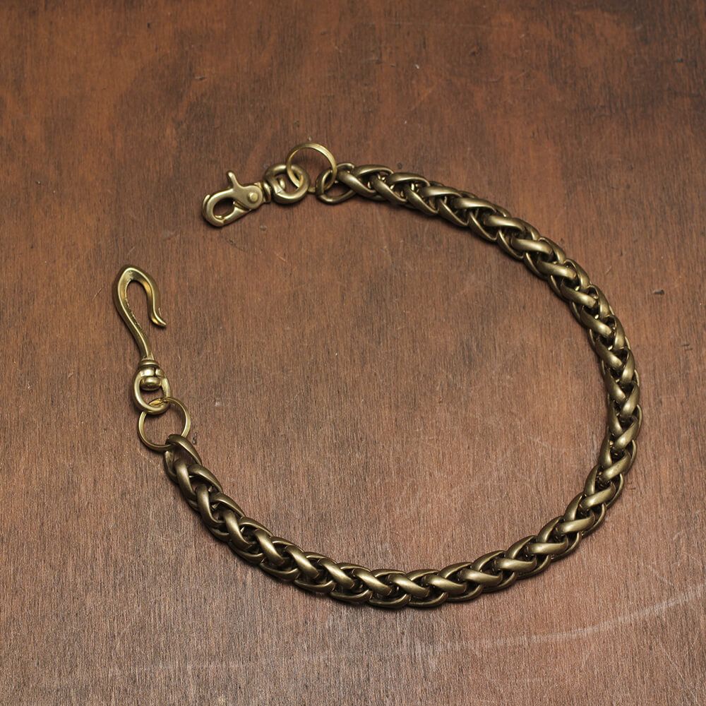 レザーブランドS'FACTORY ウォレット チェーン インフィニティー ゴールド ブラス（真鍮）アクセサリー