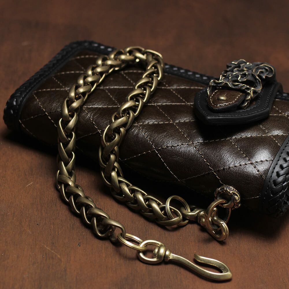 レザーブランドS'FACTORY ウォレット チェーン インフィニティー ゴールド ブラス（真鍮）アクセサリー