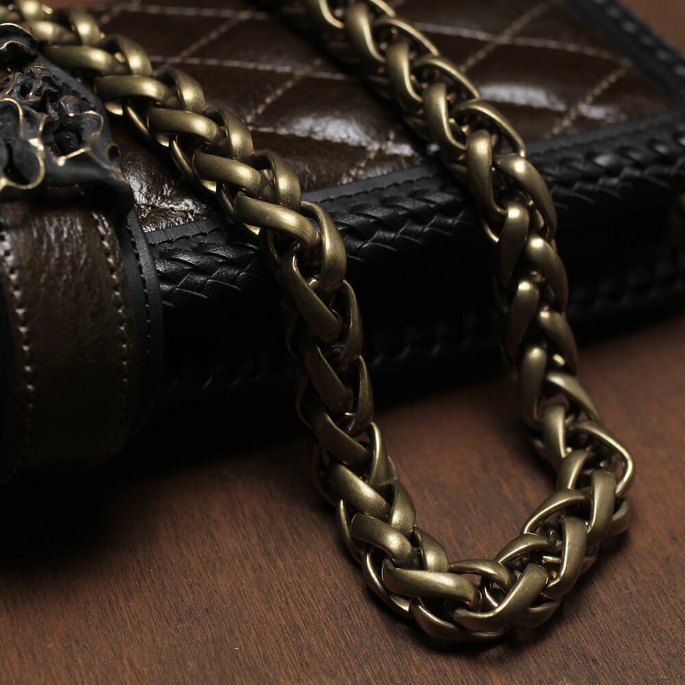 レザーブランドS'FACTORY ウォレット チェーン インフィニティー ゴールド ブラス（真鍮）アクセサリー