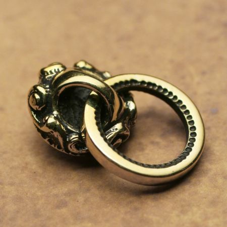 ドロップハンドル ベイリーフ ブラス（真鍮）│メンズ革小物通販 S'FACTORY