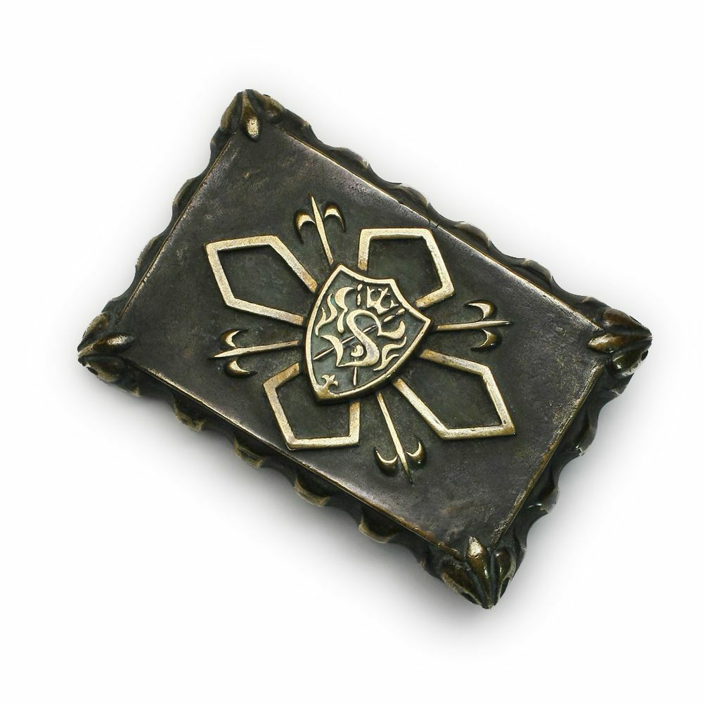 レザーブランドS'FACTORY エンブレム バックル　ブラス（真鍮） ベルト ゴールド