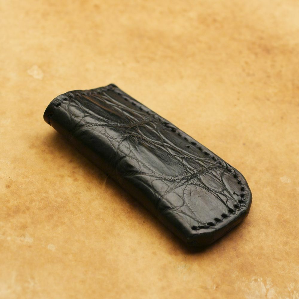 レザーブランドS'FACTORY ライターケース クロコダイル（ワニ革）革小物 ライターカバー