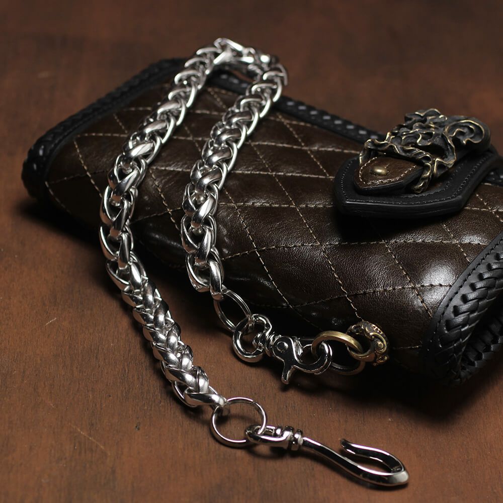 レザーブランドS'FACTORY ウォレット チェーン インフィニティー シルバー ブラス（真鍮）アクセサリー