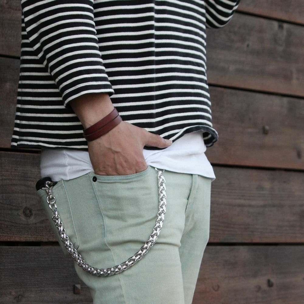 レザーブランドS'FACTORY ウォレット チェーン インフィニティー シルバー ブラス（真鍮）アクセサリー