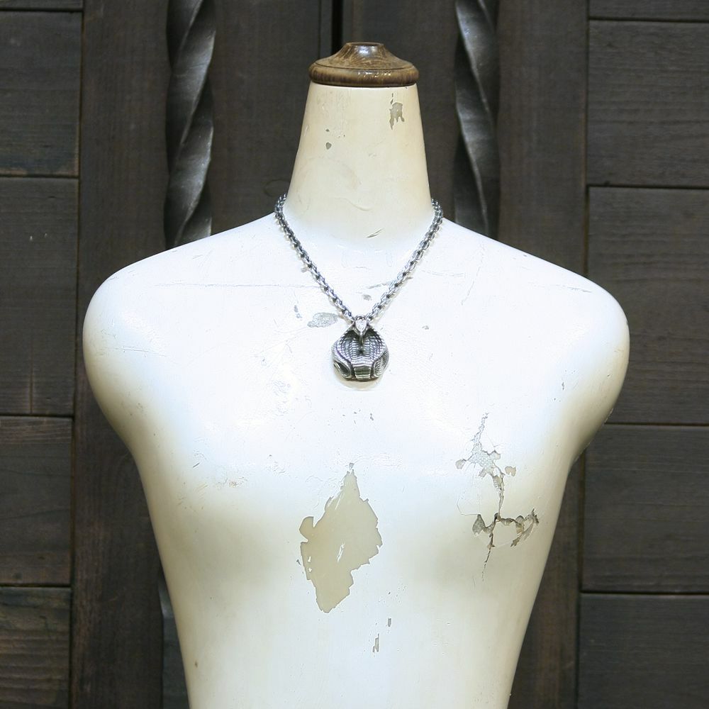 レザーブランドS'FACTORY エンブレムコブラ ペンダントトップ Silver925 メンズ アクセサリー ネックレス