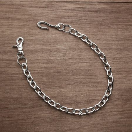 ウォレット チェーン リング シルバー ブラス（真鍮）│メンズ革