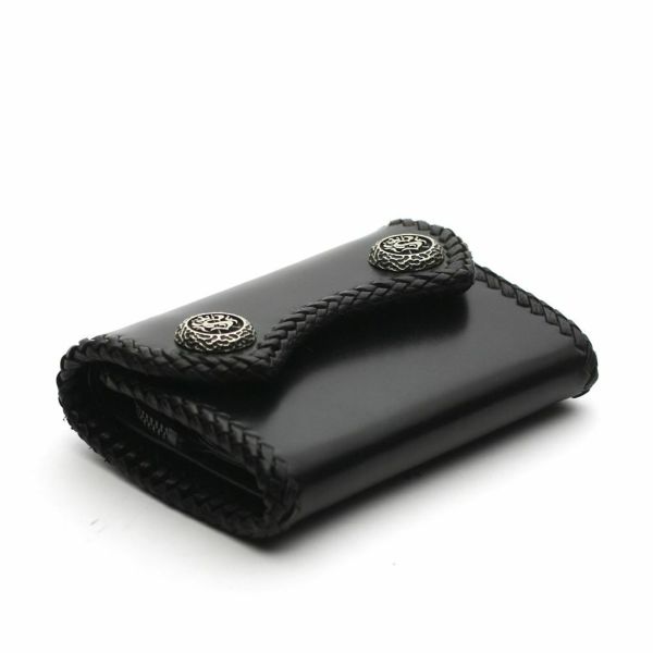 レザーブランドS'FACTORY マイクロウォレット カウレザー ブラック（牛革） メンズ革財布