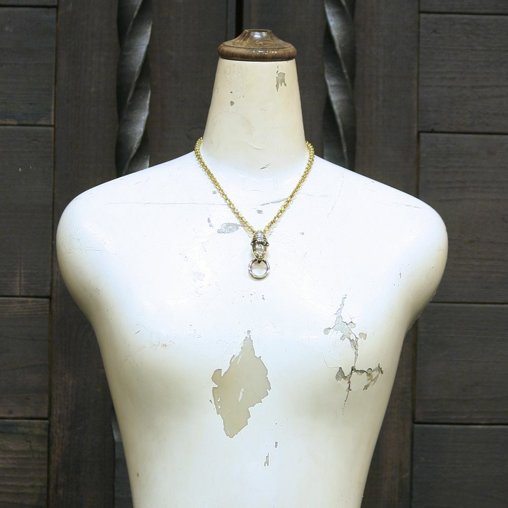 レザーブランドS'FACTORY コブラリングヘッド ペンダントトップ ブラス（真鍮） メンズ アクセサリー ネックレス