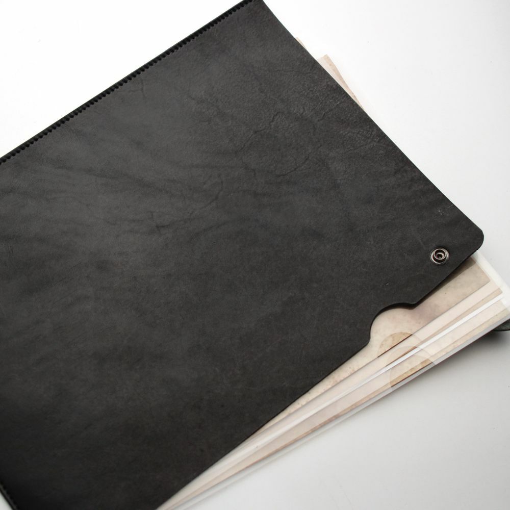 レザーブランドS'FACTORY A4レザーファイル カウレザー ブラック（牛革）革小物 書類入れ 栃木レザー