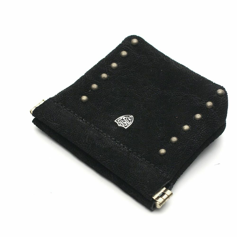 ワンタッチコインケース ブラックエレファント（ゾウ革）│メンズ革