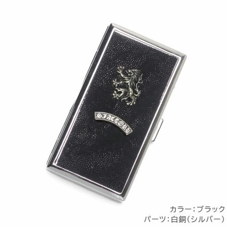 メタルシガレットケース 12本タイプ ブラック エレファント