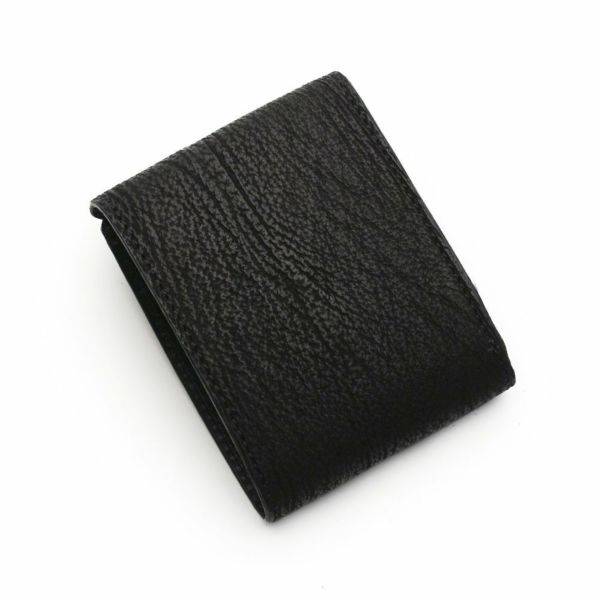 レザーブランドS'FACTORY フラップ ショート ウォレット シャーク（サメ革） メンズ革財布