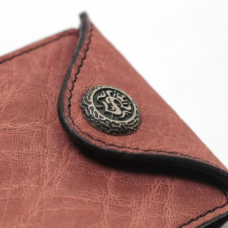 廃番品 フラップショートウォレット ボルドー エレファント