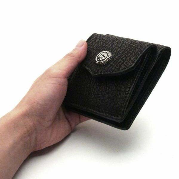 レザーブランドS'FACTORY ビルフォールド ウォレット シャーク（サメ革） メンズ革財布