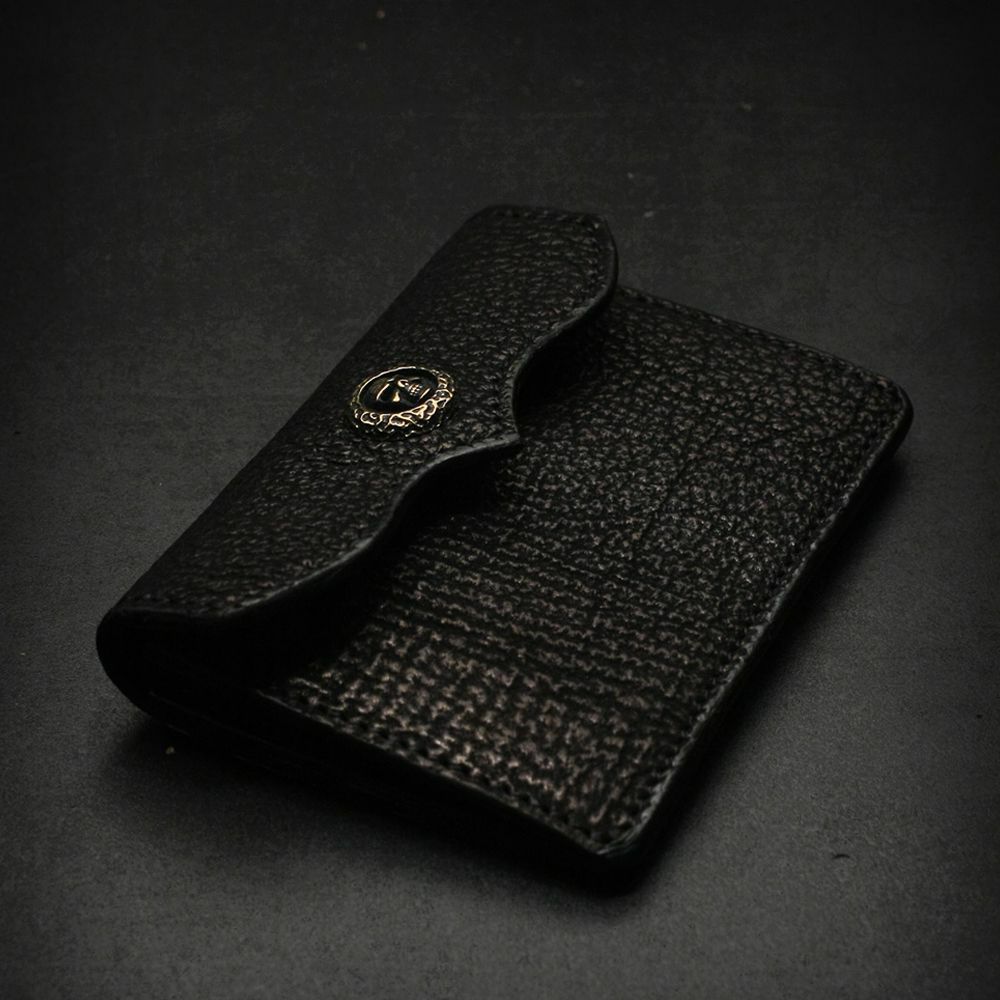 レザーブランドS'FACTORY スマート ショート ウォレット シャーク（サメ革） メンズ革財布