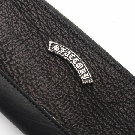 L字ファスナー ロングウォレット シャーク（サメ革）│メンズ革