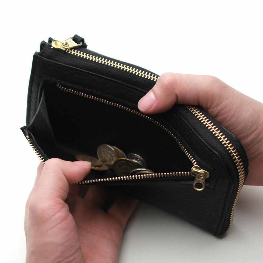L字ファスナー ロングウォレット シャーク（サメ革）│メンズ革小物