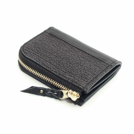 L字ファスナー ショートウォレット シャーク（サメ革）│メンズ革小物