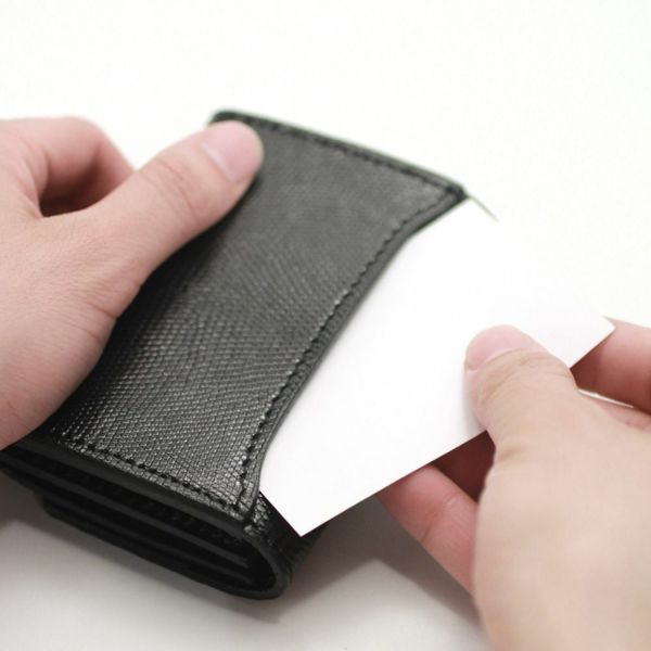 レザーブランドS'FACTORY シンプル名刺入れ リザード（トカゲ革）革小物 カードケース