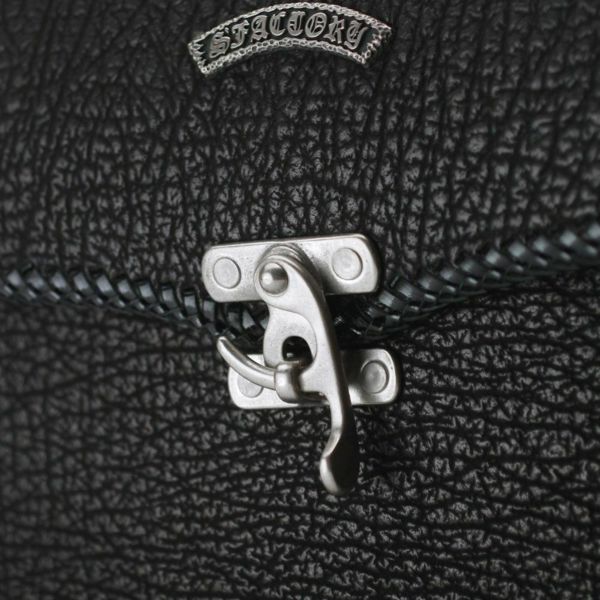 レザーブランドS'FACTORY 縁編みセカンドバッグ シャーク（サメ革）メンズ ブリーフケース バッグ