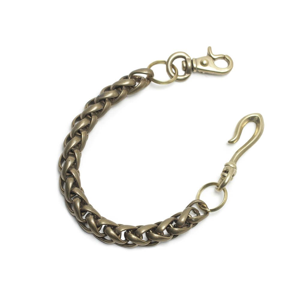 レザーブランドS'FACTORY ショート ウォレット チェーン インフィニティー ゴールド ブラス（真鍮）アクセサリー 短い 