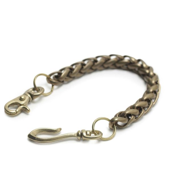 レザーブランドS'FACTORY ショート ウォレット チェーン インフィニティー ゴールド ブラス（真鍮）アクセサリー 短い 