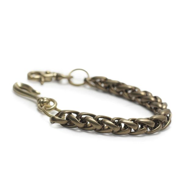 レザーブランドS'FACTORY ショート ウォレット チェーン インフィニティー ゴールド ブラス（真鍮）アクセサリー 短い 