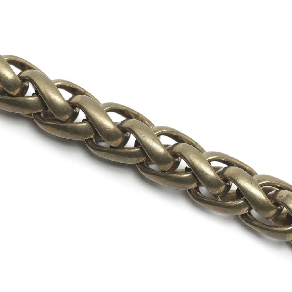 レザーブランドS'FACTORY ショート ウォレット チェーン インフィニティー ゴールド ブラス（真鍮）アクセサリー 短い 