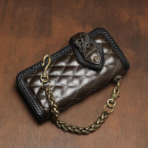 レザーブランドS'FACTORY ショート ウォレット チェーン インフィニティー ゴールド ブラス（真鍮）アクセサリー 短い 