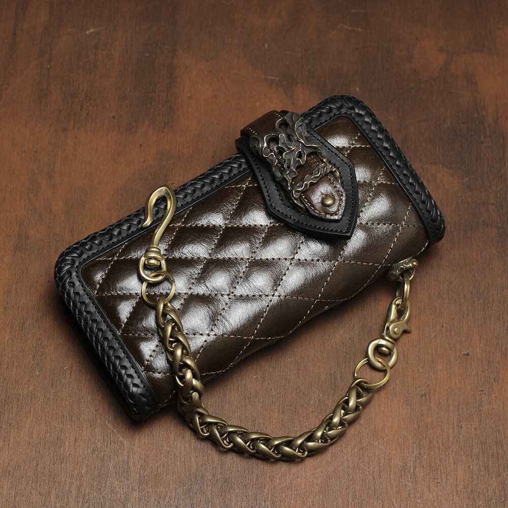 レザーブランドS'FACTORY ショート ウォレット チェーン インフィニティー ゴールド ブラス（真鍮）アクセサリー 短い 