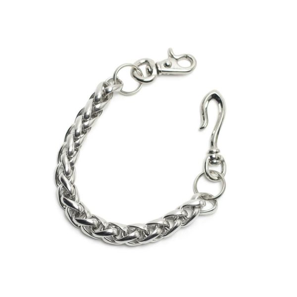 レザーブランドS'FACTORY ショート ウォレット チェーン インフィニティー シルバー ブラス（真鍮）アクセサリー 短い 