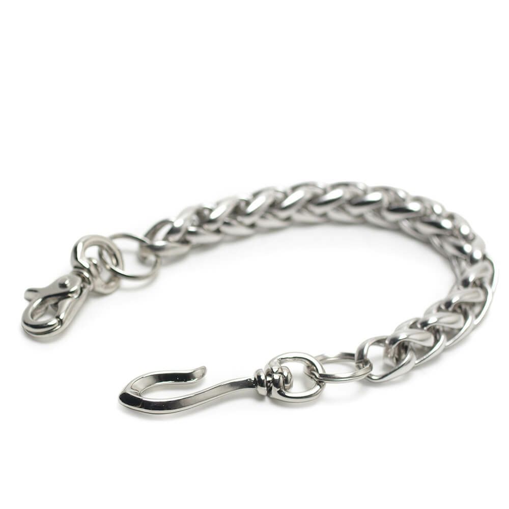 レザーブランドS'FACTORY ショート ウォレット チェーン インフィニティー シルバー ブラス（真鍮）アクセサリー 短い 