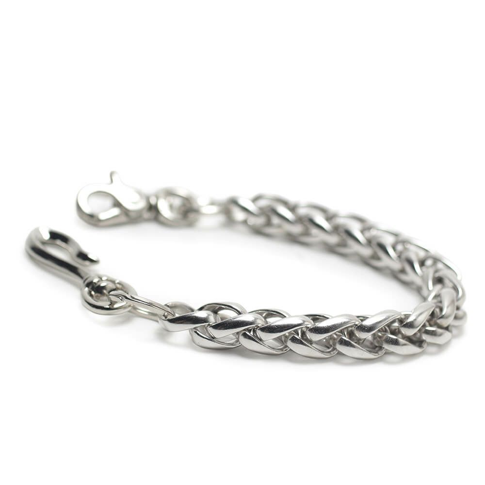 レザーブランドS'FACTORY ショート ウォレット チェーン インフィニティー シルバー ブラス（真鍮）アクセサリー 短い 