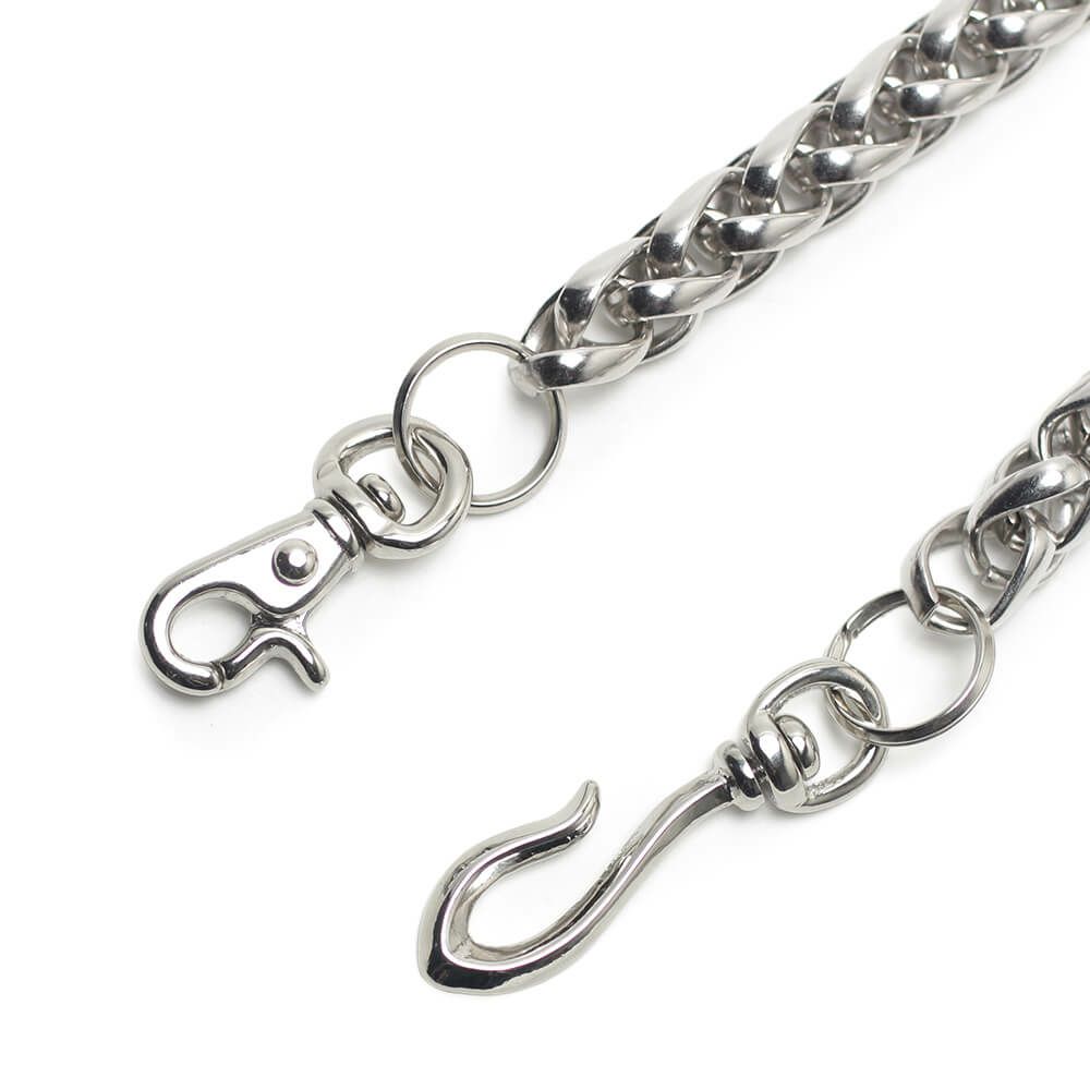 レザーブランドS'FACTORY ショート ウォレット チェーン インフィニティー シルバー ブラス（真鍮）アクセサリー 短い 