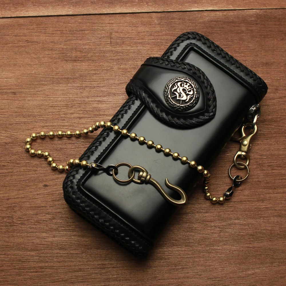 レザーブランドS'FACTORY ウォレット ウォレット チェーン ボール小 ゴールド ブラス（真鍮）アクセサリー