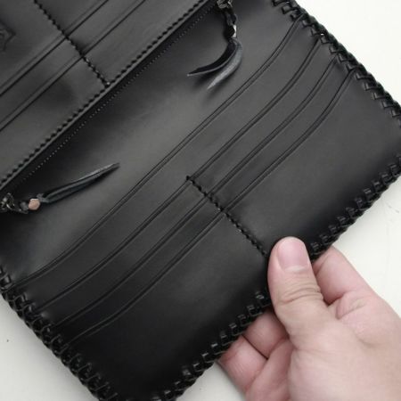 S'FACTORY 編み込みレザー長財布 楽天市場】S'FACTORYエスファクトリー 縁編み ロングウォレット