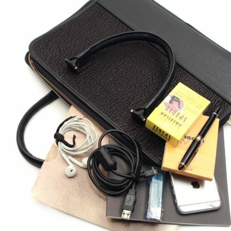 スリム ブリーフケース シャーク（サメ革）│メンズ革小物通販 S'FACTORY