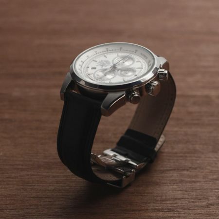 クロノグラフ腕時計レザーベルト カウレザー(牛革)│メンズ革 クロノグラフ腕時計レザーベルト カウレザー(牛革)│メンズ革
