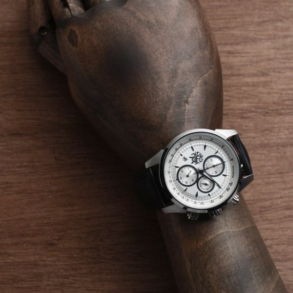 レザーブランドS'FACTORY クロノグラフ腕時計レザーベルト カウレザー（牛革）