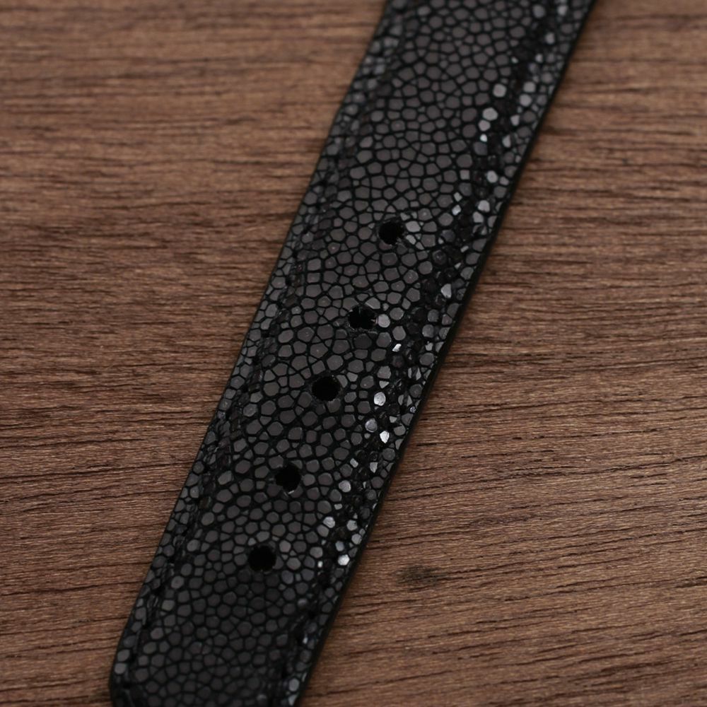 レザーブランドS'FACTORY クロノグラフ腕時計レザーベルト スティングレー（エイ革）