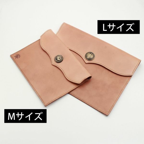 レザーブランドS'FACTORY ドキュメントケース Mサイズ カウレザー ナチュラル（牛革）栃木レザー 書類入れ