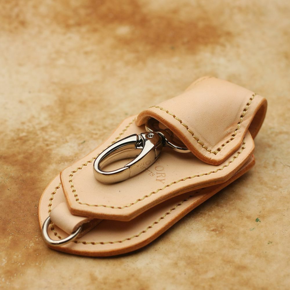 レザーブランドS'FACTORY キーリング＆ループ カウレザー ナチュラル（牛革）バイカーズ ベルトループ