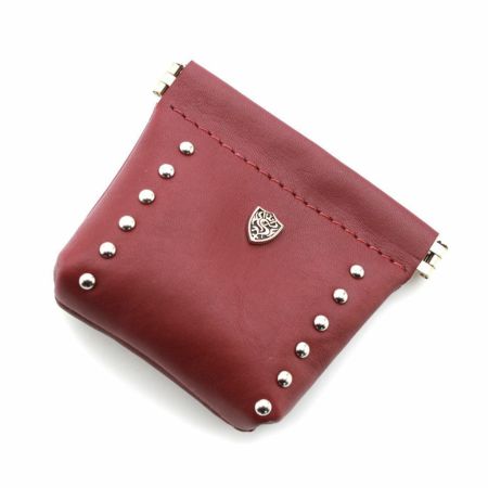 ワンタッチコインケース カウレザー レッド（牛革）│メンズ革小物通販