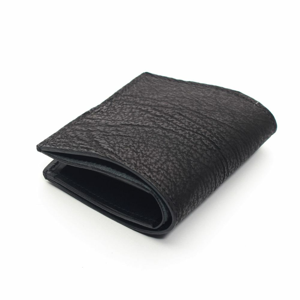 レザーブランドS'FACTORY スナップミニウォレット シャーク（サメ革）革財布