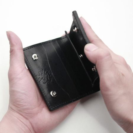 スナップミニウォレット シャーク（サメ革）│メンズ革小物通販