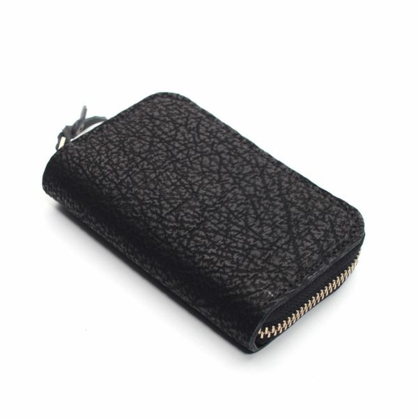 レザーブランドS'FACTORY ラウンドファスナーコインケース シャーク（サメ革）革小物 ミニ財布