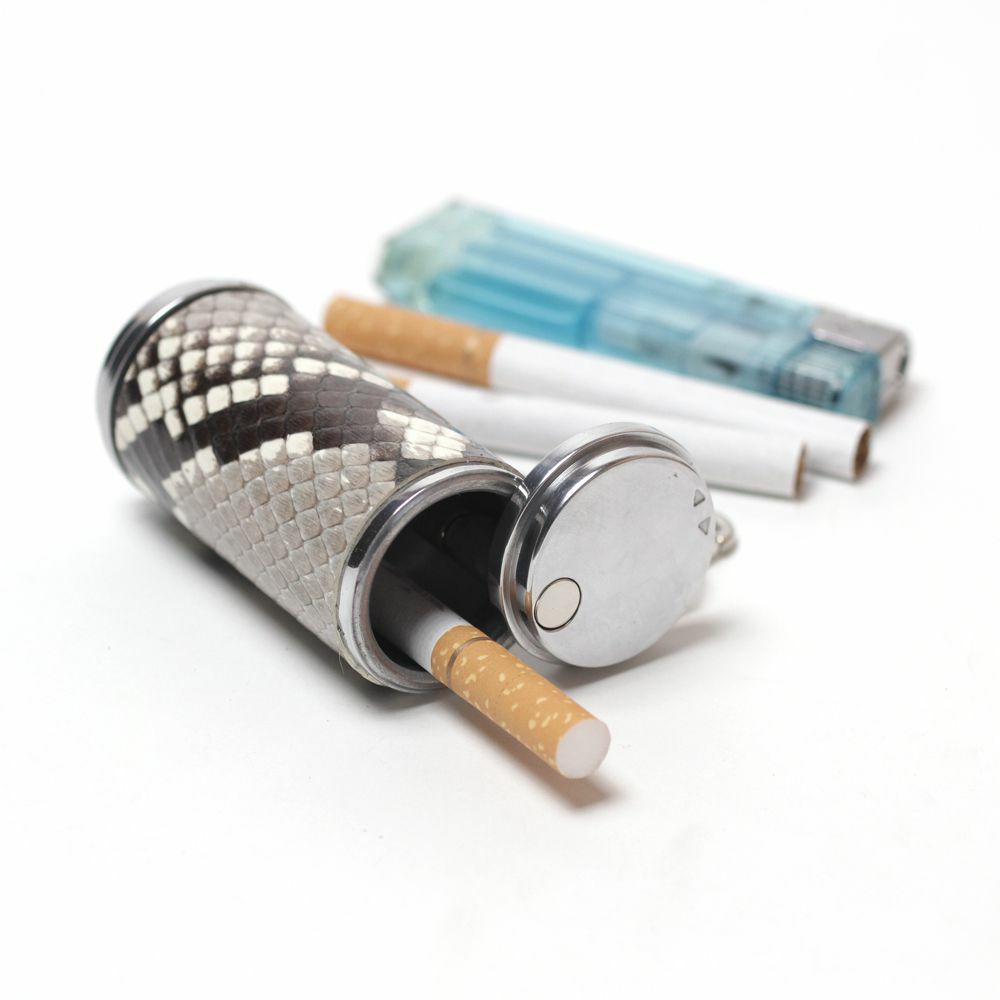 レザーブランドS'FACTORY 携帯灰皿 ヘビ革（パイソン）